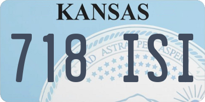 KS license plate 718ISI