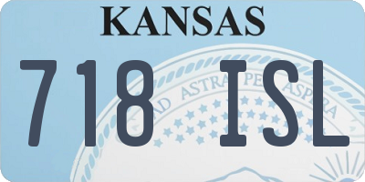 KS license plate 718ISL