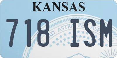 KS license plate 718ISM
