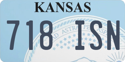 KS license plate 718ISN