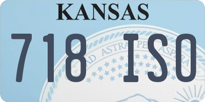 KS license plate 718ISO