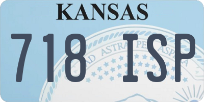 KS license plate 718ISP