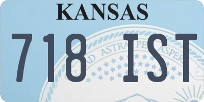 KS license plate 718IST
