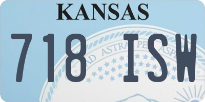 KS license plate 718ISW