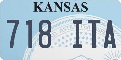 KS license plate 718ITA