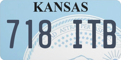 KS license plate 718ITB