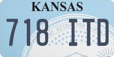 KS license plate 718ITD
