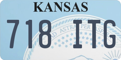 KS license plate 718ITG
