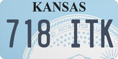 KS license plate 718ITK