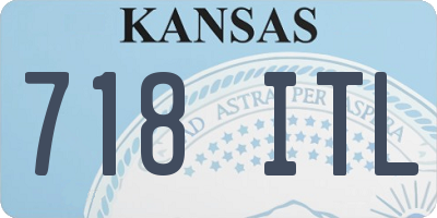 KS license plate 718ITL