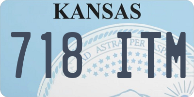 KS license plate 718ITM
