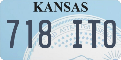 KS license plate 718ITO
