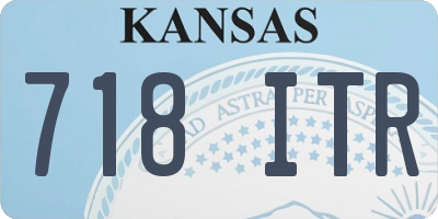 KS license plate 718ITR