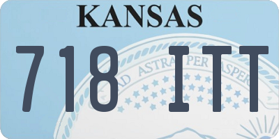 KS license plate 718ITT