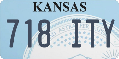 KS license plate 718ITY
