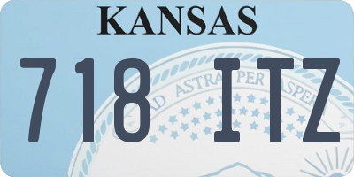 KS license plate 718ITZ