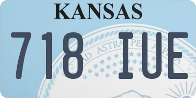 KS license plate 718IUE