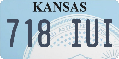 KS license plate 718IUI