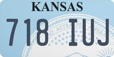 KS license plate 718IUJ
