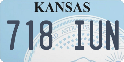 KS license plate 718IUN