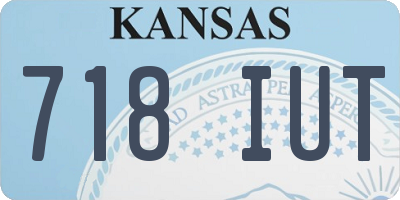 KS license plate 718IUT
