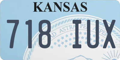 KS license plate 718IUX