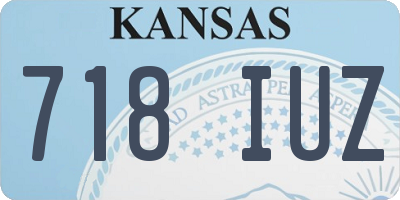 KS license plate 718IUZ