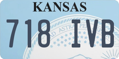 KS license plate 718IVB