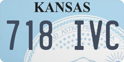 KS license plate 718IVC