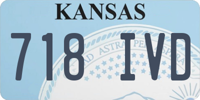 KS license plate 718IVD