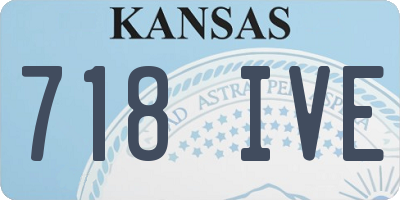 KS license plate 718IVE