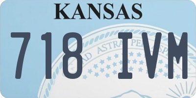 KS license plate 718IVM