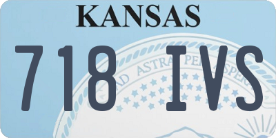 KS license plate 718IVS