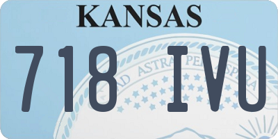 KS license plate 718IVU