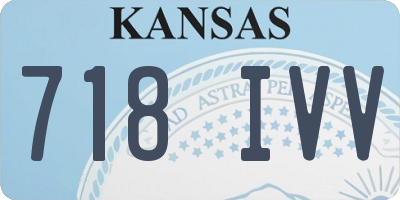 KS license plate 718IVV