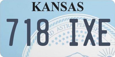 KS license plate 718IXE