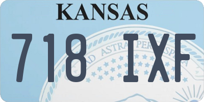 KS license plate 718IXF