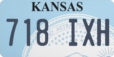 KS license plate 718IXH