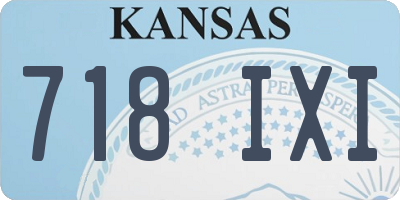 KS license plate 718IXI