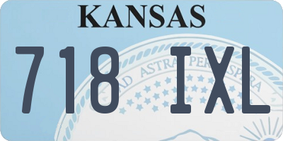 KS license plate 718IXL