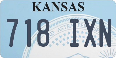 KS license plate 718IXN
