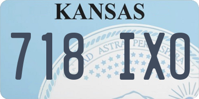 KS license plate 718IXO