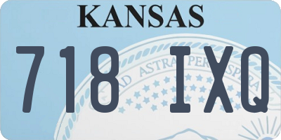 KS license plate 718IXQ