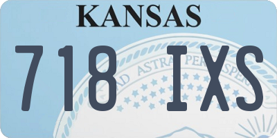 KS license plate 718IXS