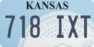 KS license plate 718IXT
