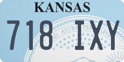 KS license plate 718IXY