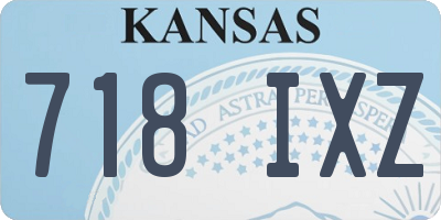 KS license plate 718IXZ