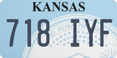 KS license plate 718IYF
