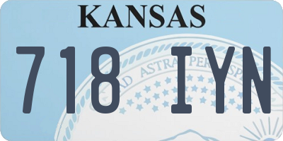 KS license plate 718IYN