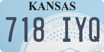 KS license plate 718IYQ